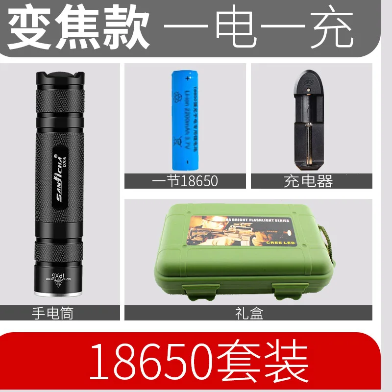 

Mini Recharge Flashlight Lumen Powerful Long Range Multifunction Flashlight Zoom Self Defence Lampe De Poche Lighting BF50FL