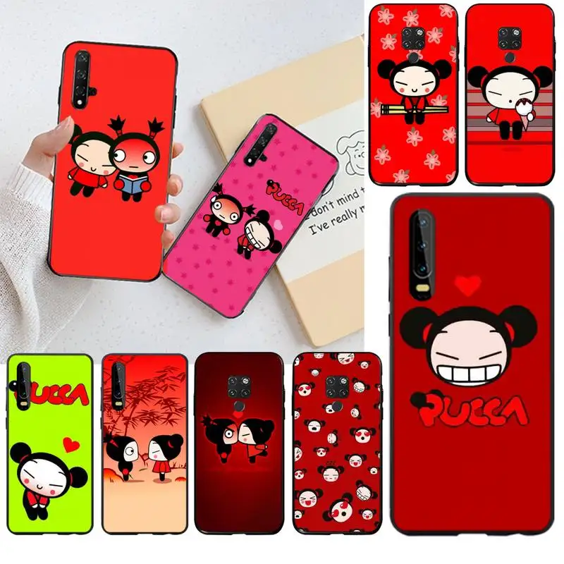 Чехол для телефона с изображением китайской куклы pucca И garu Huawei P40 P30 P20 lite Pro Mate 20 P