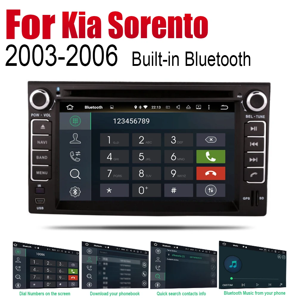 ZaiXi Android 2 Din автомобильное радио, DVD для Kia Sorento Naza Sorento 2003~ 2006 Автомобильный мультимедийный плеер gps навигационная система Радио