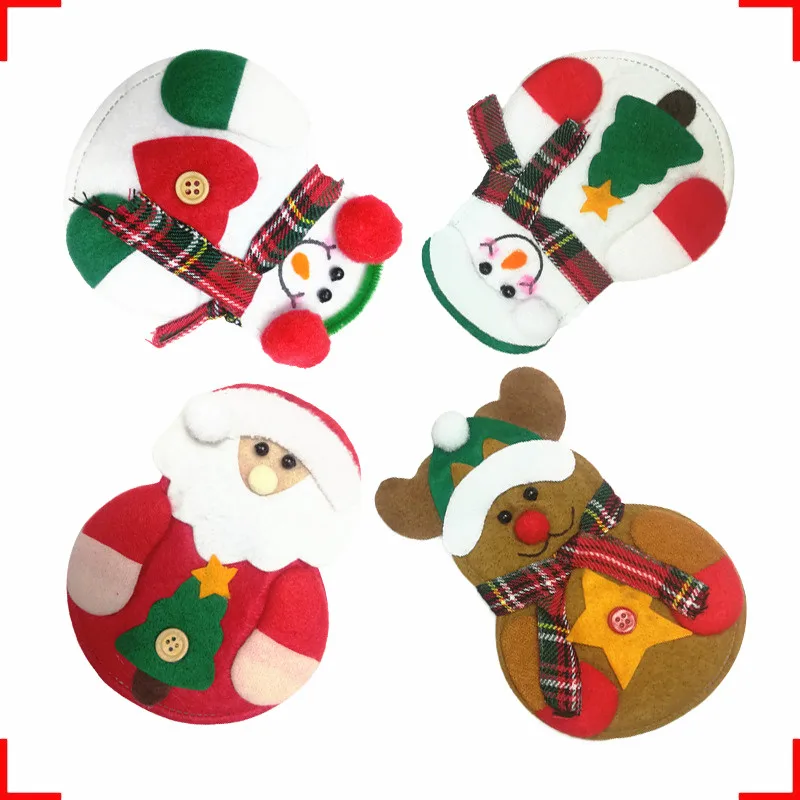 Santa Claus Snowman Elk Style Utensil Knives Forks Holder Cutlery Bag Pouch Christmas New Year Decor Tableware Supplies