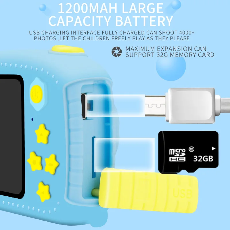 X9S Детская Цифровая камера HD видео рекордер фото видеокамера 12 миллионов