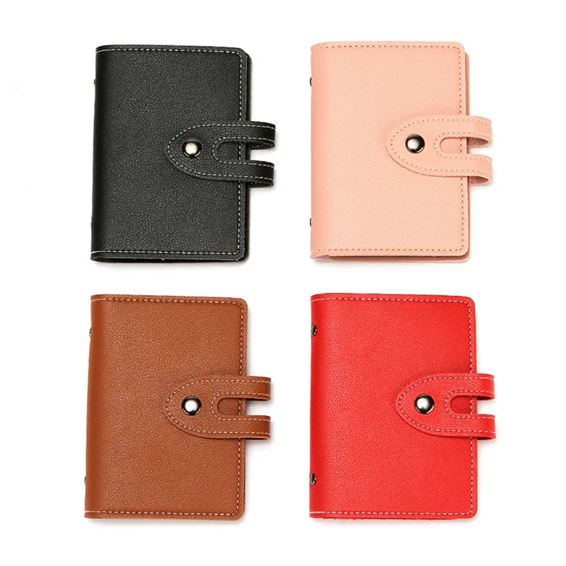 

Card & ID Holders PU Leather Hasp Slim Wallet 20PCS Business License Card Case