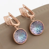 new trend 2022 elegant large round crystal dangle earrings colourful earrings for women girl wedding classic jewelry