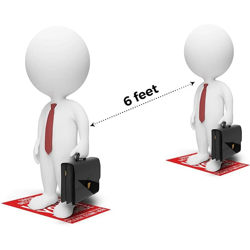 

12Pcs/Lot Floor Sticker Social Distance Keep Your Distance Decals Sing Safety Stickers for Maintaining Distance