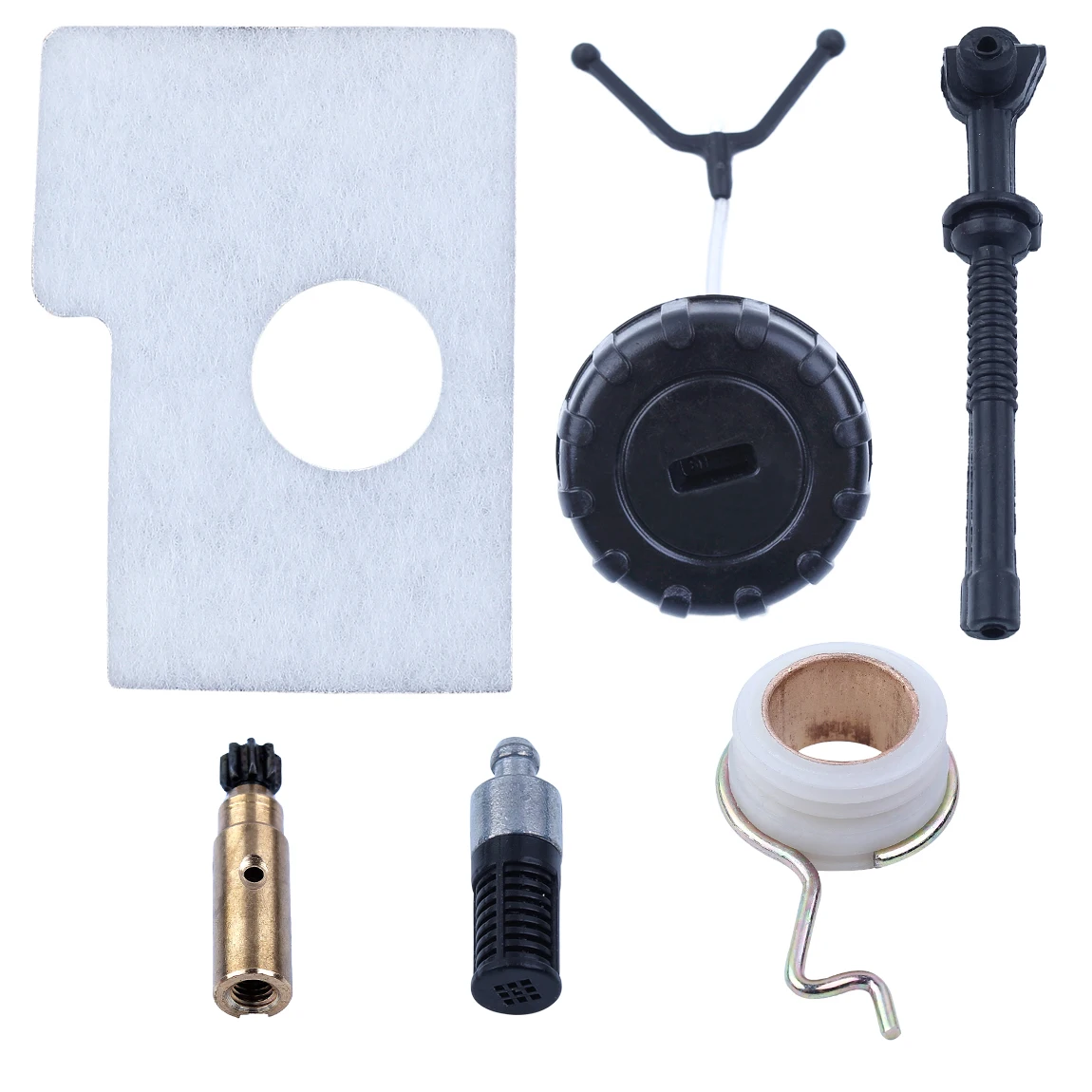 Oil Pump Worm Gear Air Filter Tube Line Hose Gas Tank Cap Kit For STIHL MS180 MS170 018 017 MS 170 180 Chainsaw 1123 640 7102