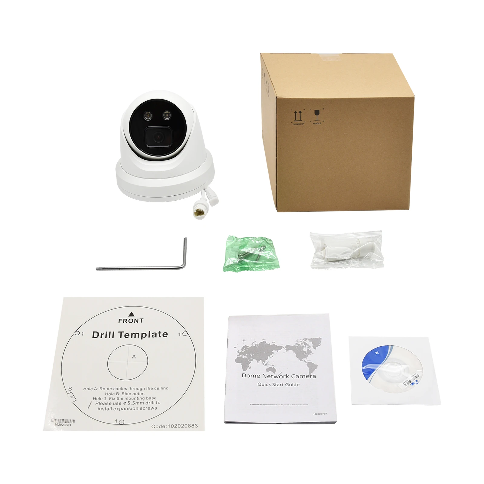 Hikvision IP Камера 4MP ИК PoE башни DS-2CD2346G2-IU встроенным микрофоном и слот для карты SD