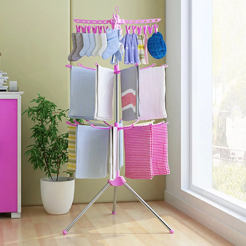 

170cm Baby Drying Rack Diaper Stainless Steel Towel Folding Bath Balcony Windproof