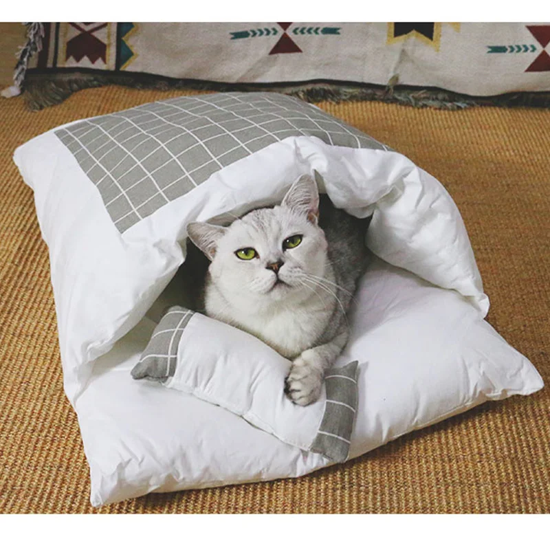 Домашнее животное Кошка Собака Кровать Дом зима Fodable круглая кровать кошка спальный коврик Конура гнездо для собак домашнее животное подушка котенок гнездо товары для домашних животных
