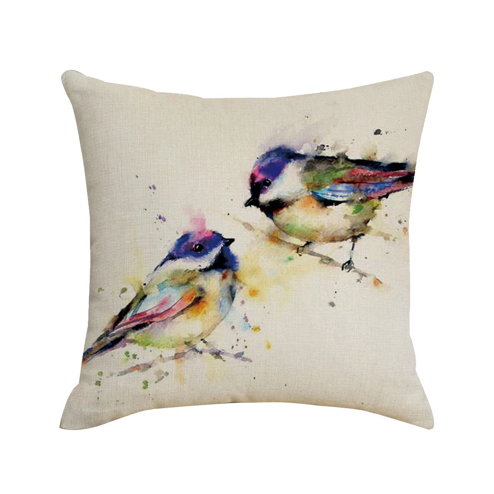 Цветок Колибри льняная подушка чехол наволочка для дивана кровати домашний