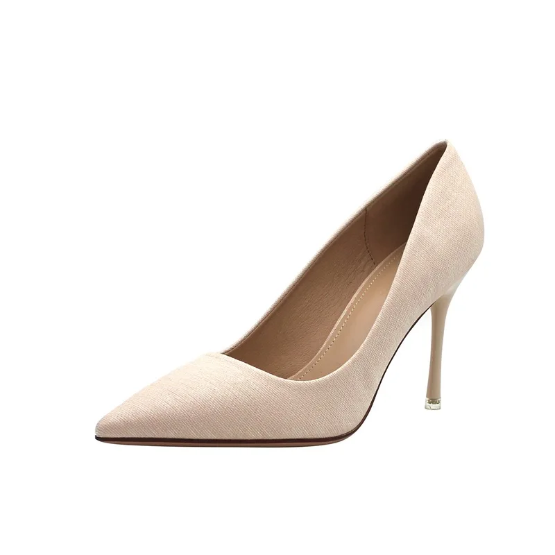 

All-match pointed toe shoes French girl sexy net red 9cm high heels women stiletto shallow shoes 2020 new