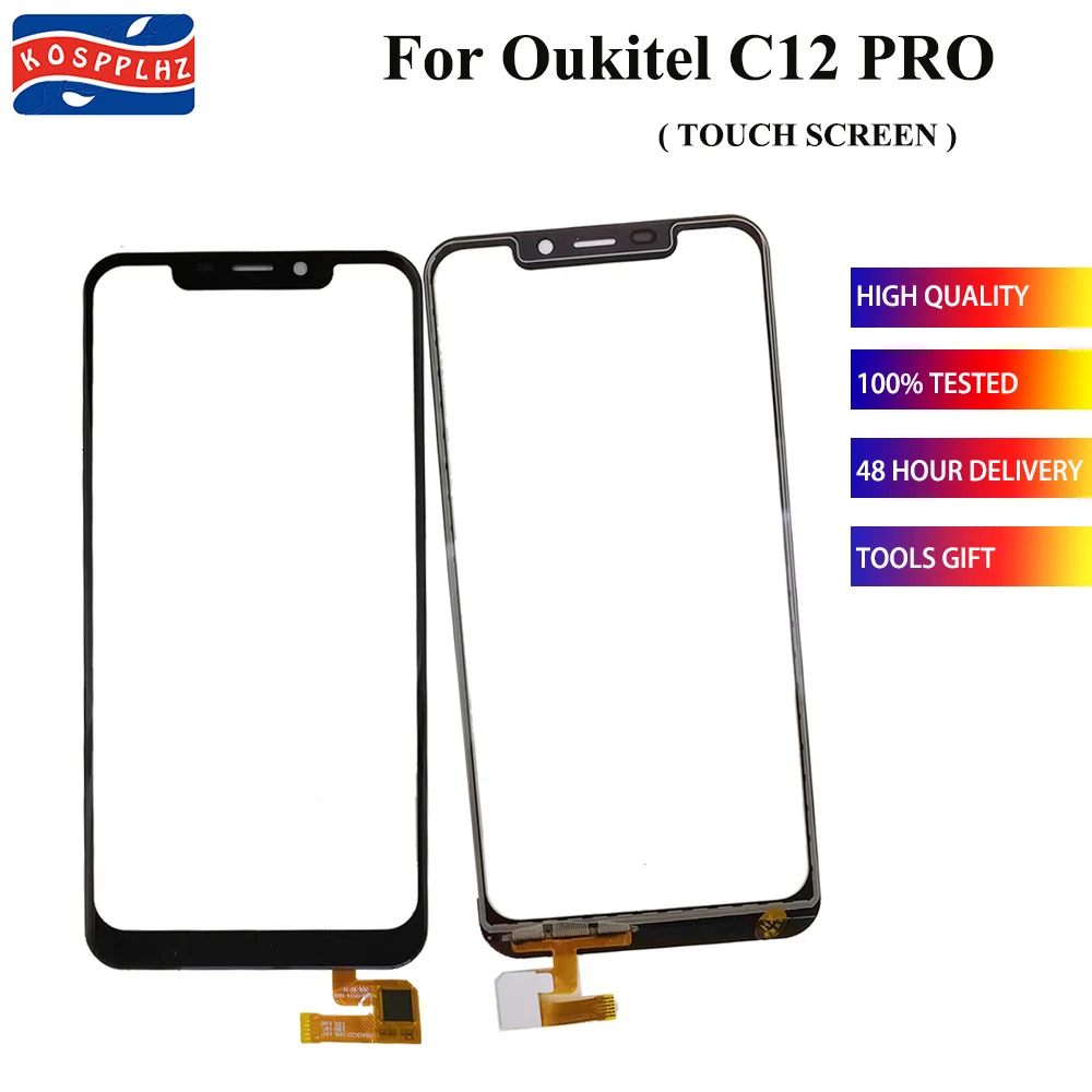 Сенсорный экран для Oukitel C12 Pro передняя стеклянная панель 100% тестовая
