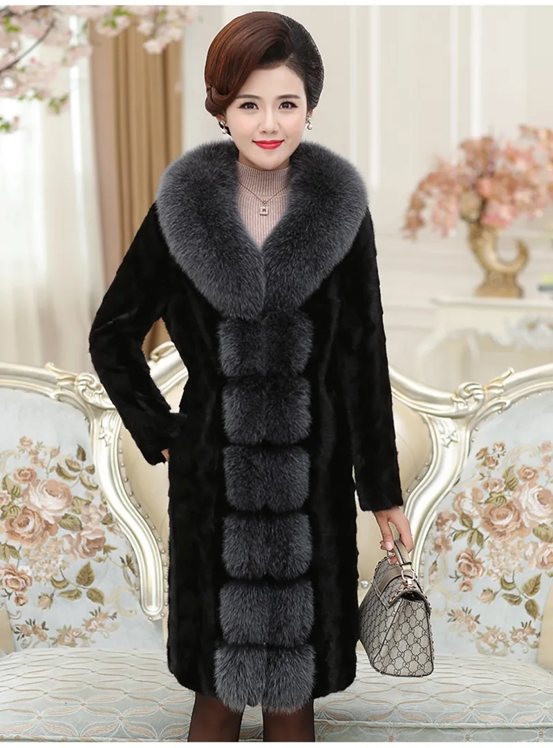 Роскошное пальто из натурального нарезного меха норки зимняя женская верхняя