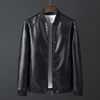 leather jacket men spring autumn korean plus size motorcycle casual pu coat male oversized thicken outwear 8xl