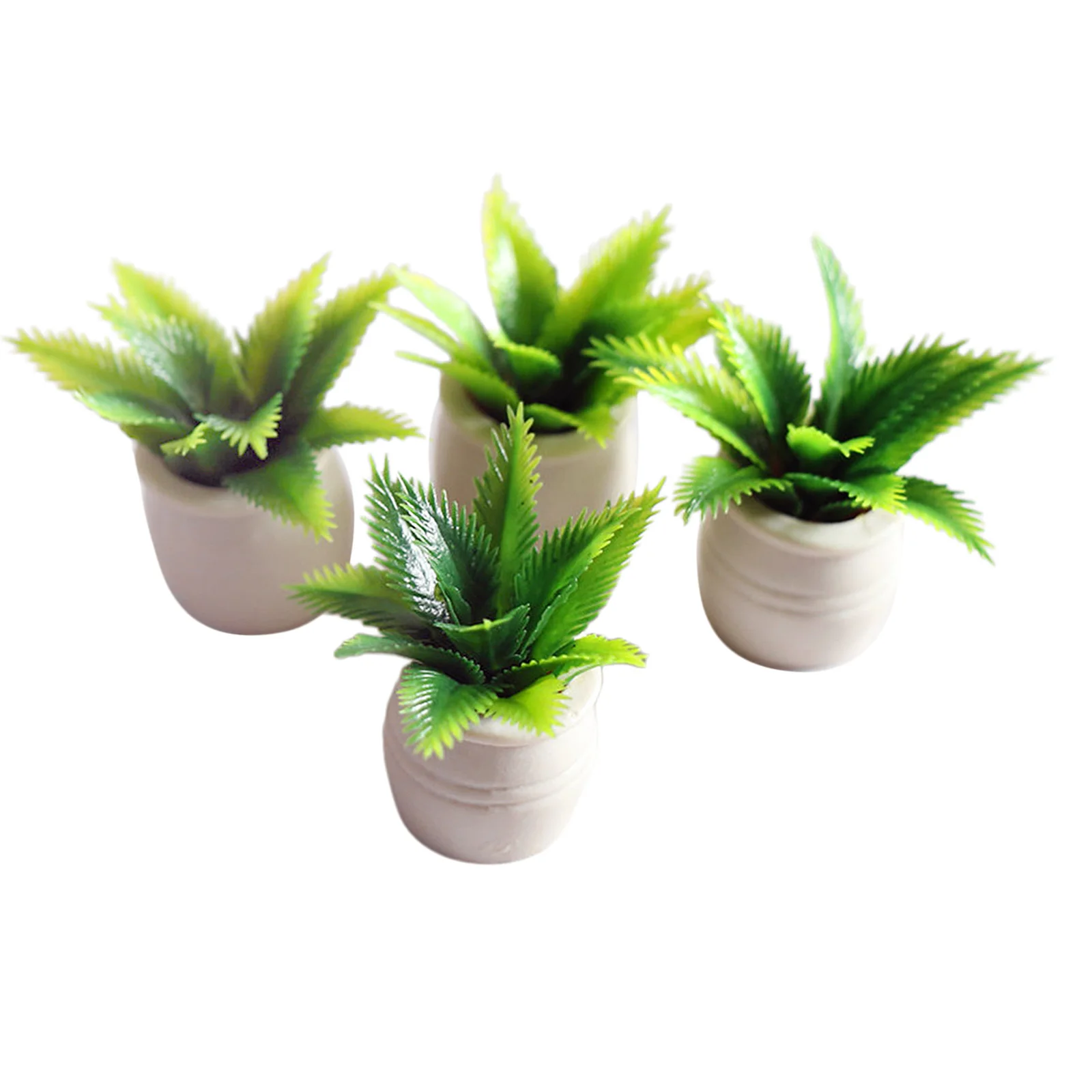 

4pcs 1:12 Dollhouse Miniatures Potted Tree Plants Sagou Cycas Model