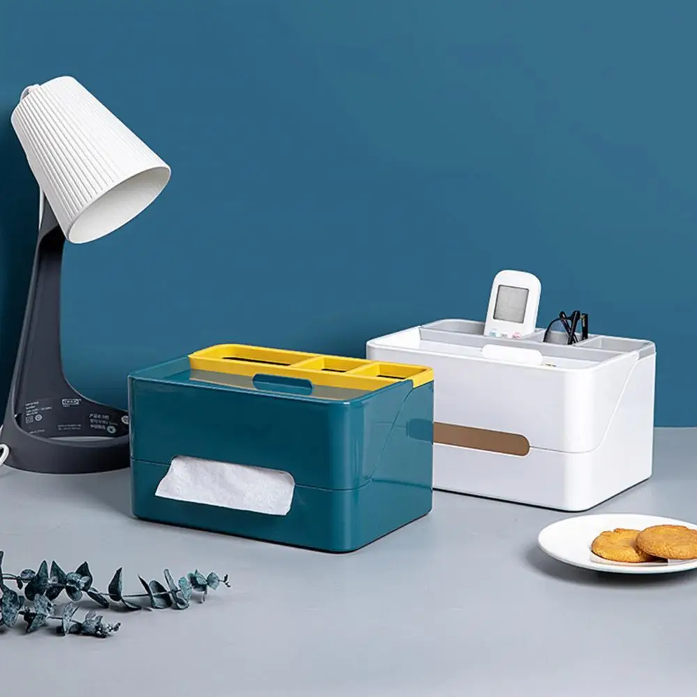 

80% Hot Sales!!! Home Living Room Desktop Tissue Box Remote Control Organizer Storage Container