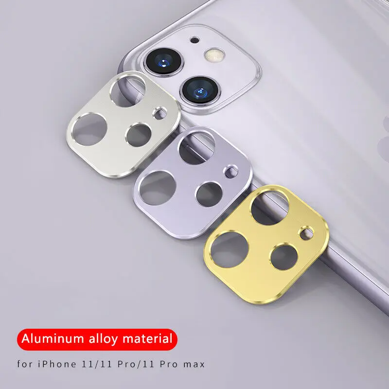 Для iPhone 11 Pro Max полное покрытие металлическая наклейка для объектива камеры