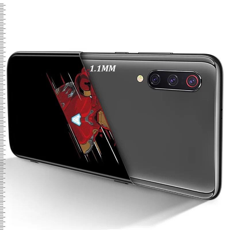

Marvel Avengers Super Hero Iron Man For Xiaomi Mi Note 11i 11 10T 10 Ultra 9T 9 SE 8 Lite Pro 5G TPU Silicone Black Phone Case