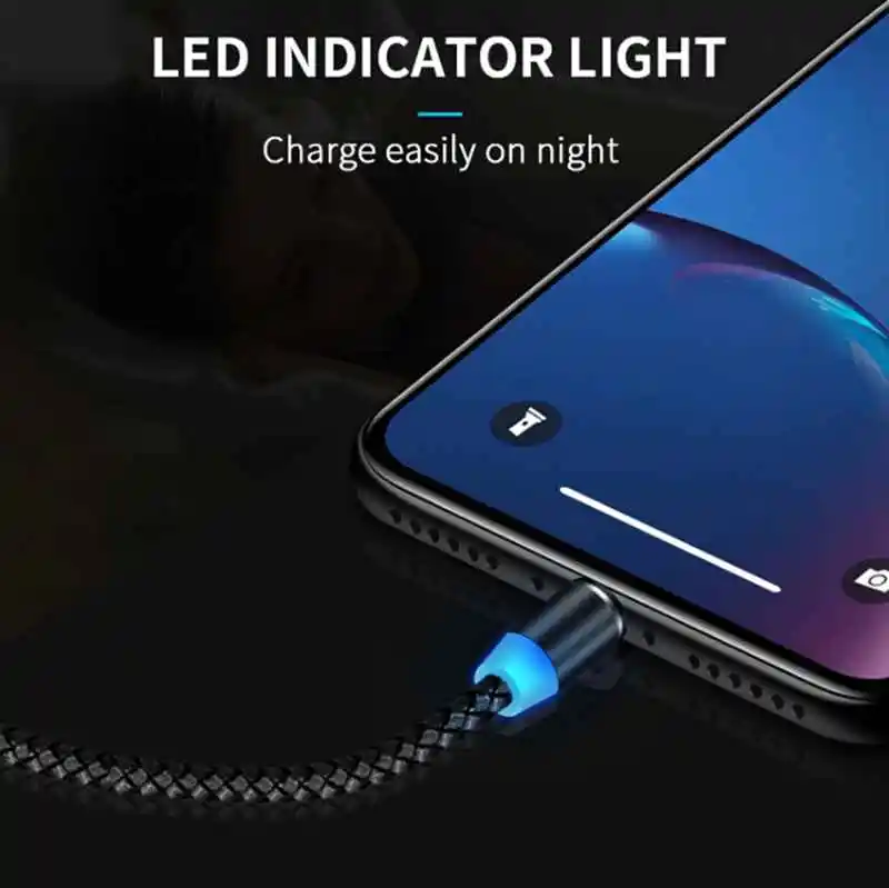 Магнитный кабель 3 в 1, кабель Micro USB type C для iPhone X 7, samsung, S10, Oppo, htc, LG, 1 м, 2,4 А, Магнитный адаптер для зарядного устройства, кабели для телефонов