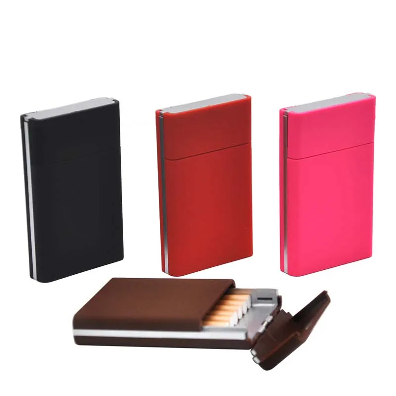 

10pcs Creative Aluminum Cigarette Case box Smoking Cigarette Storage Box Pocket Cigar Tobacco Container for Woman Man Gifts