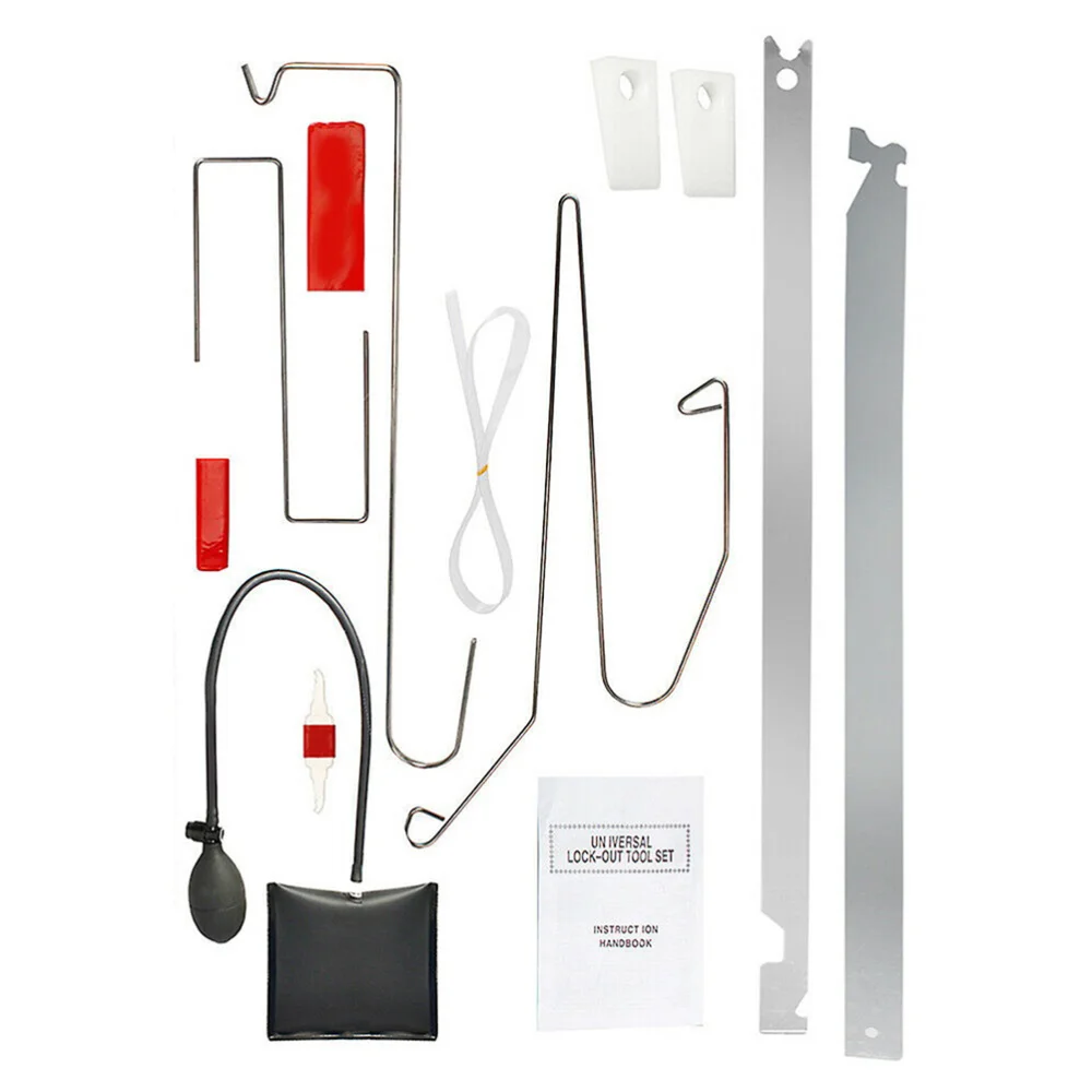 

10PCS/Set Car Emergency Tool Car Window Door Key Lost Kit Inflatable Air Pump Air Wedge Pry Tool Lock Out Emergency Open Unlock