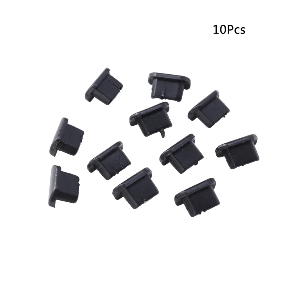 

10pcs Dust Plug Mobile Phone Charge Port Stopple for iPhone 7/8 7 Plus/8Plus (Black)