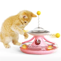 5 in 1 cat toys interactive leaky turntable leaking toys supplies for cats kittens catnip cat teaser ball track cat accessories