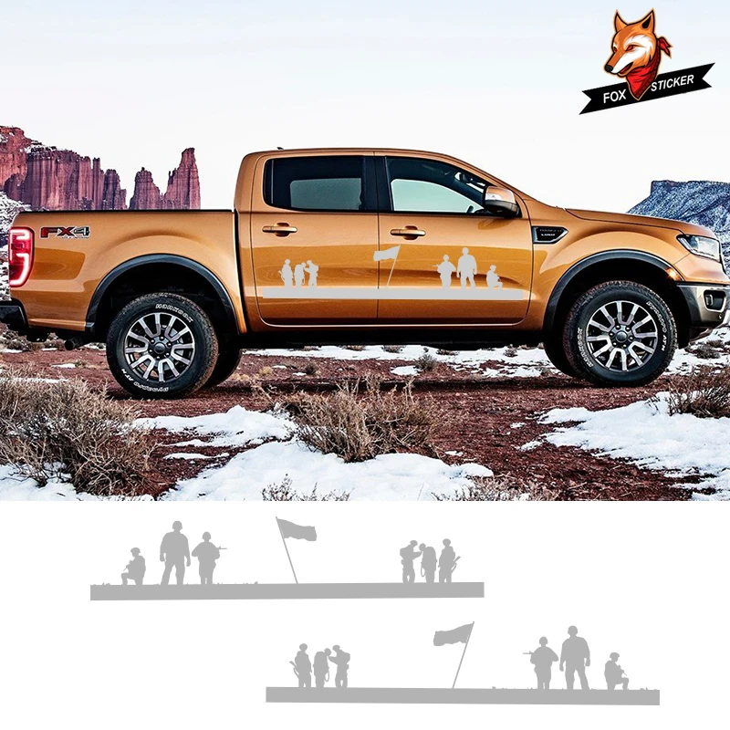 2 стороны виниловые наклейки на автомобиль пикап авто дверные для Mitsubishi Fiat