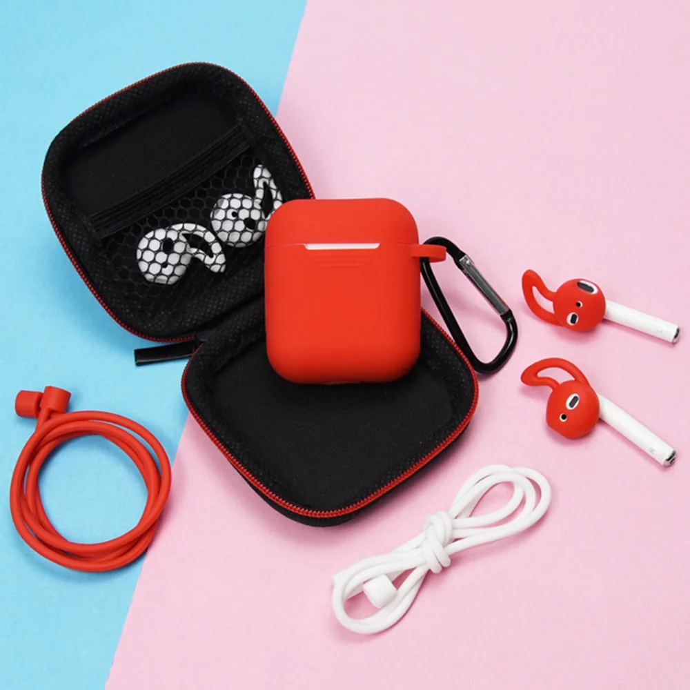 Силиконовый противоударный чехол для наушников защитный AirPods 2 го поколения с