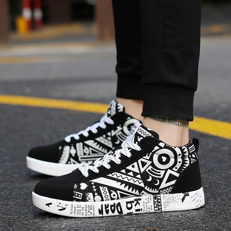 Мужские кроссовки с высоким берцем дизайнерская мужская повседневная обувь