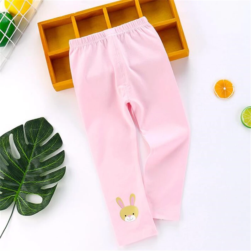 Леггинсы для девочек хлопковые Мягкие штаны карамельных цветов мультяшный