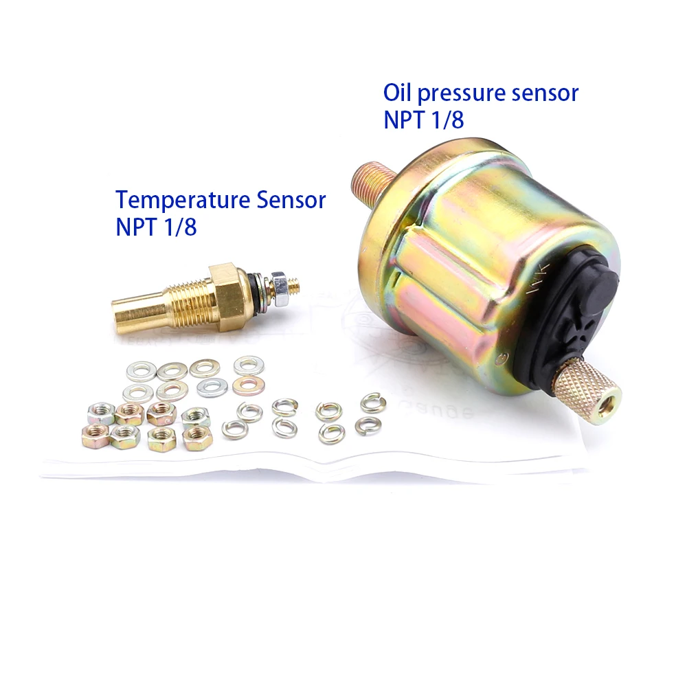 Автомобильный манометр 3 в 1 прибор для измерения температуры воды давления масла черной или хромированной