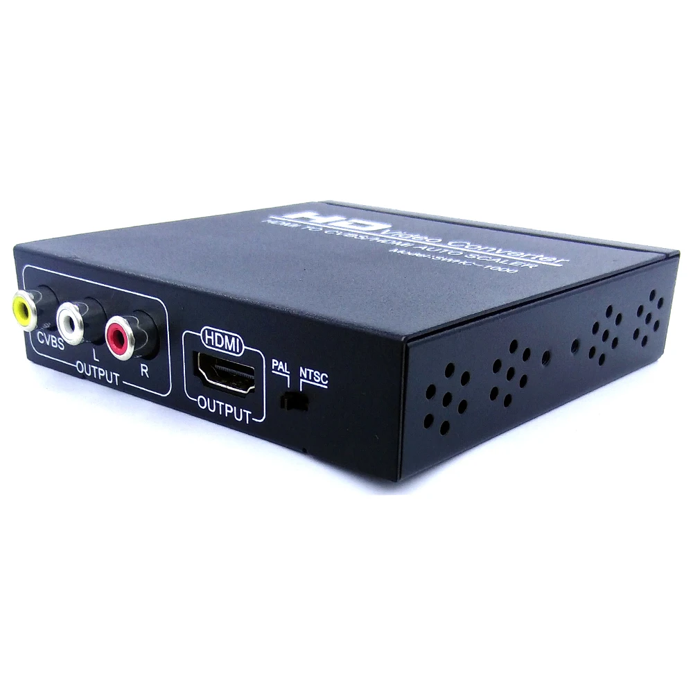 Автомобильный скалер HDMI в CVBS AV/HDMI с поддержкой NTSC/ PAL, HD видео конвертер для ТВ, VHS, VCR,DVD рекордеров HDMI1.3 HDCP