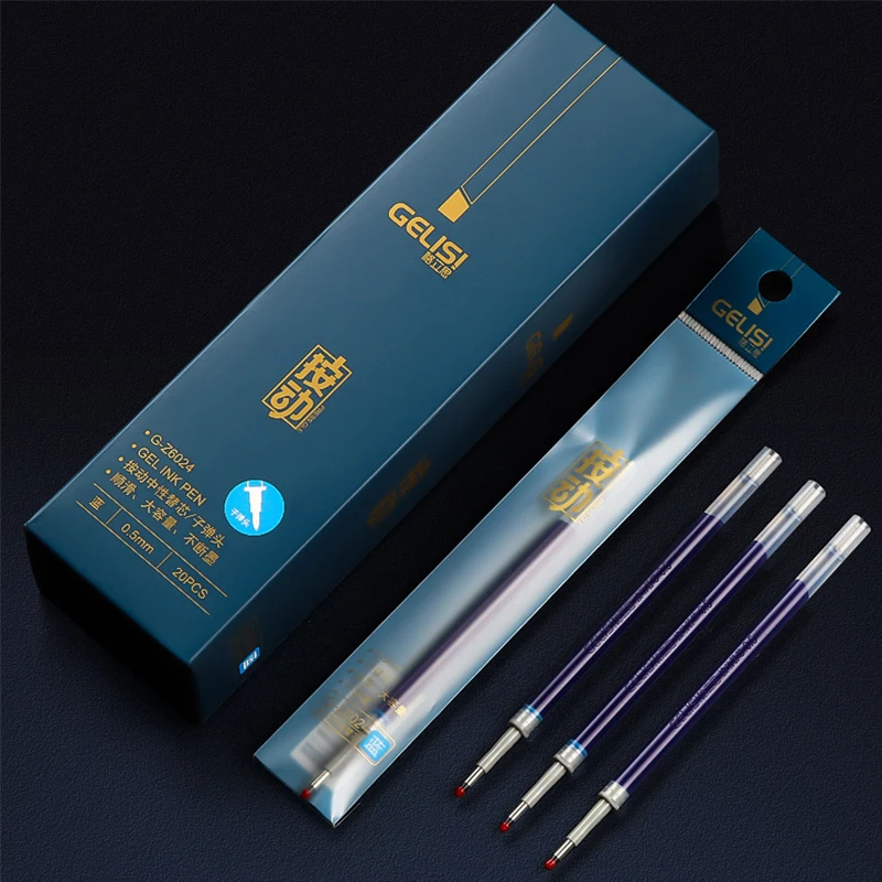 20 шт. стержни для ручки 0 5 мм синие/черные/красные|Гелевые ручки| |