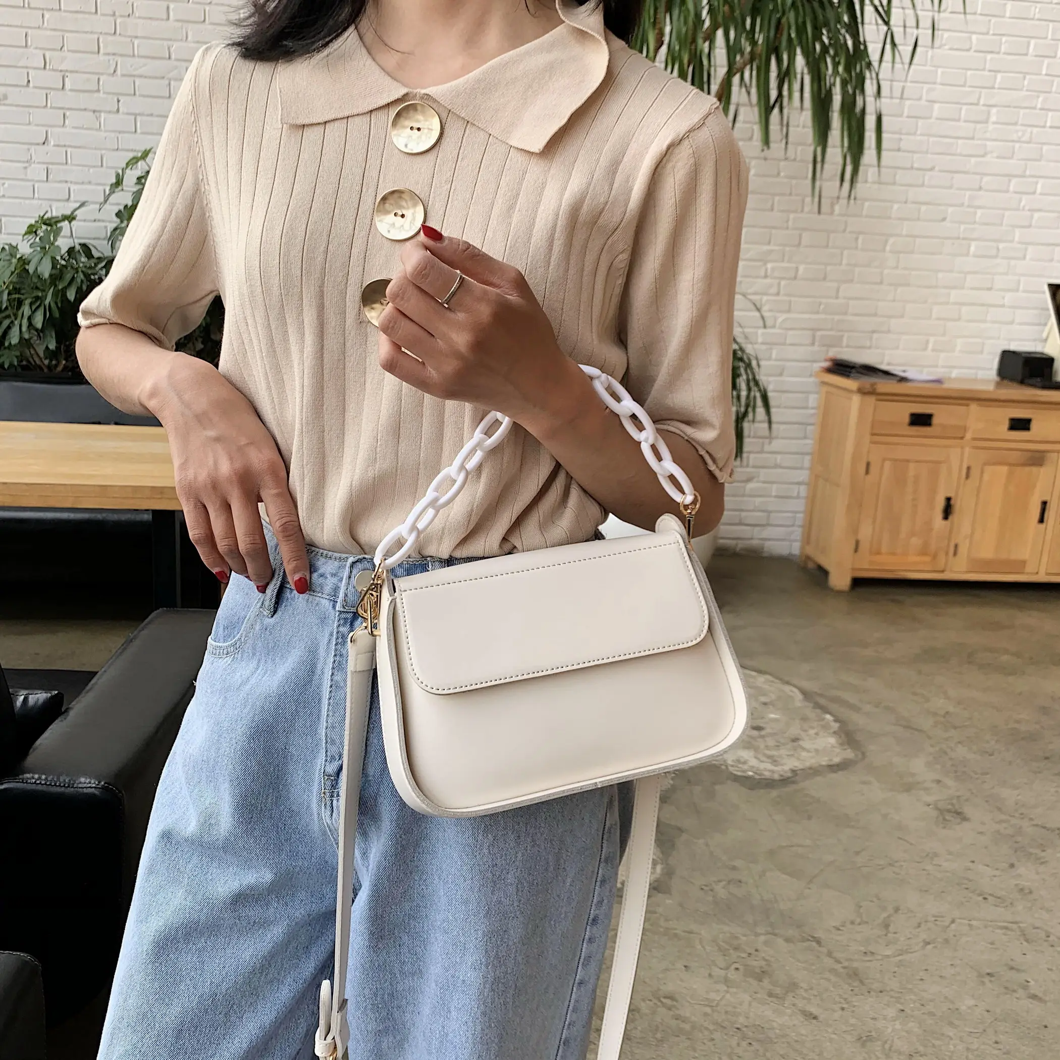 Одноцветные маленькие сумки через плечо из искусственной кожи для женщин 2020