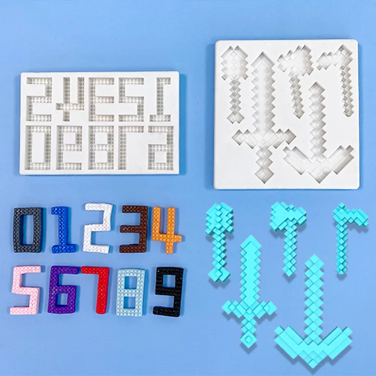 Строительные блоки цифры 0-9 форма для шоколада украшение торта из жидкого