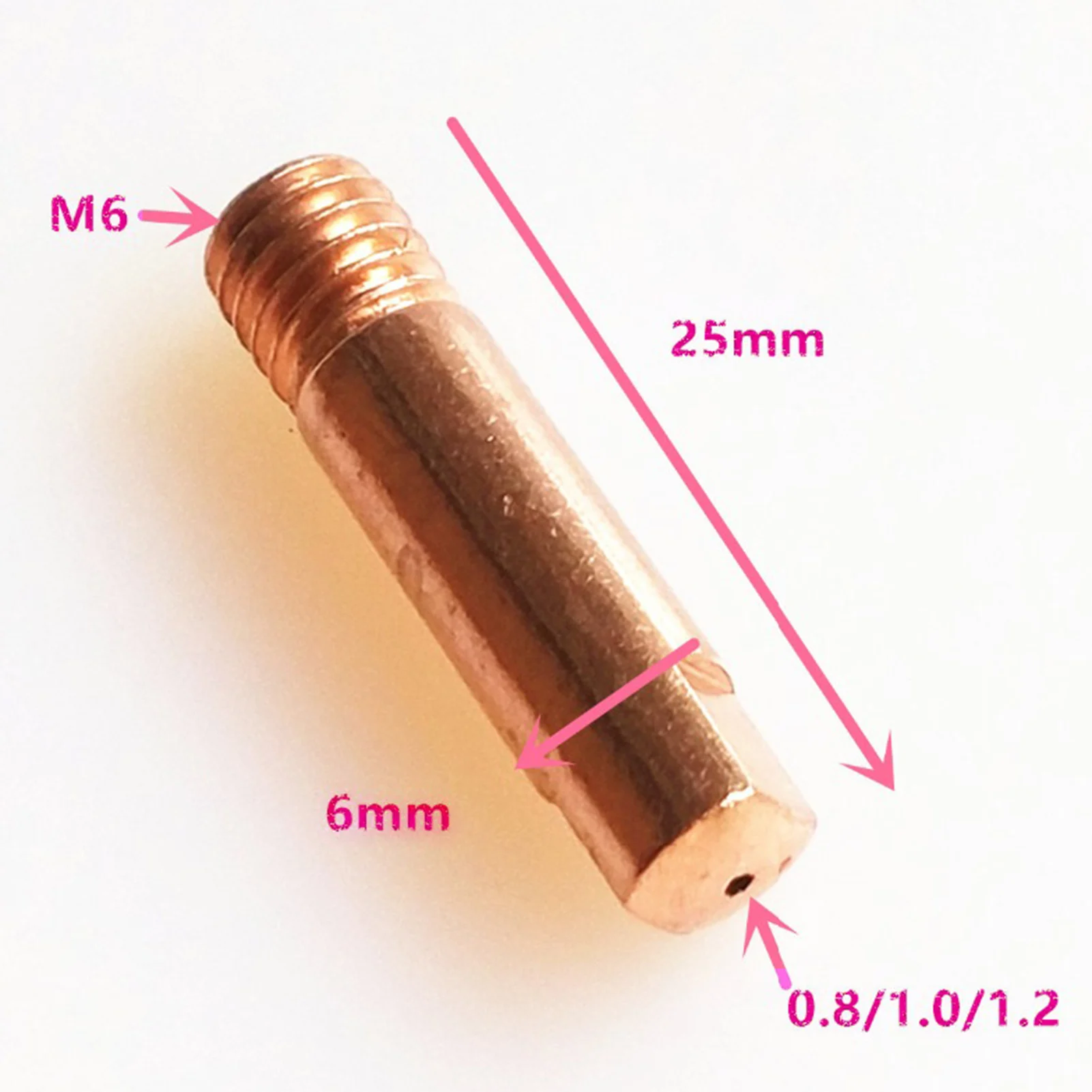 20 шт. Наконечников для сварки из медной проволоки 15AK 0,8 / 1 / 1,2 мм, проводящий наконечник, коннектор диффузора газа, держатель фонаря, аксессуар для сварочной машины.