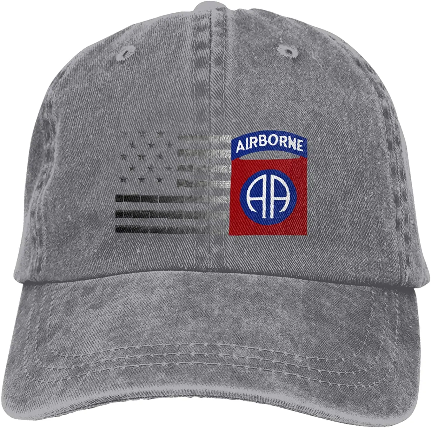 

82nd Airborne Division Sports Denim Cap Adjustable Unisex Plain Baseball Cowboy Snapback Hat