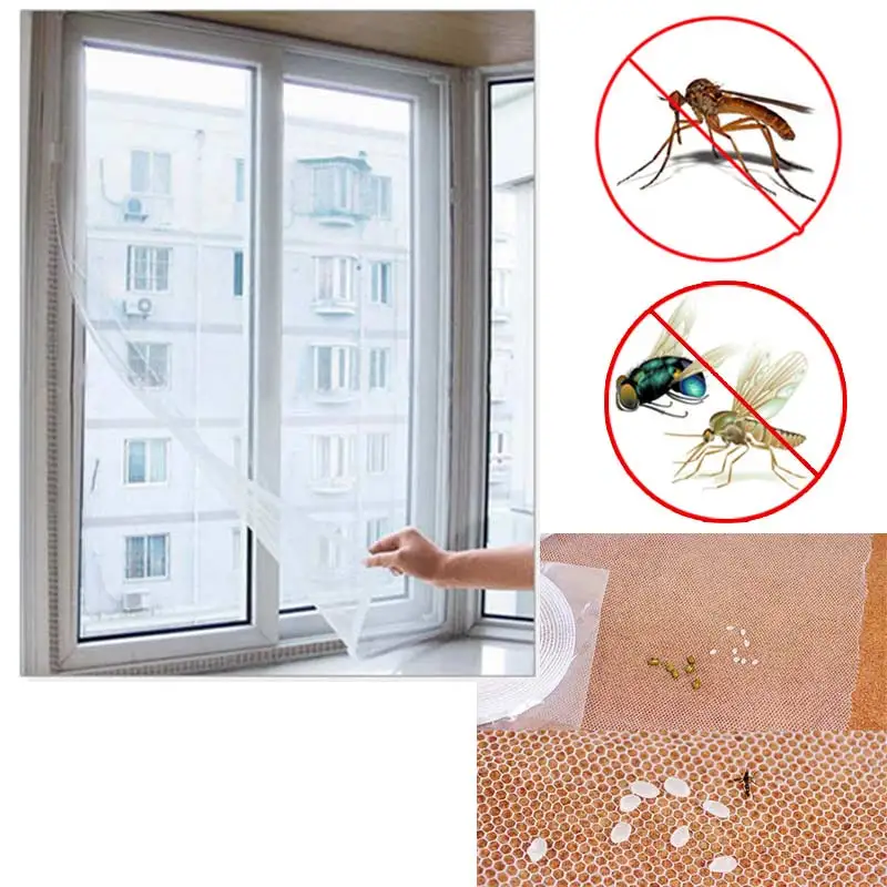 

1pc Summer Anti Mosquito Insect Fly Bug Curtains Net Self-Adhesive Insect Net Kitchen Curtains Ployester Fiber Bedroom Curtains
