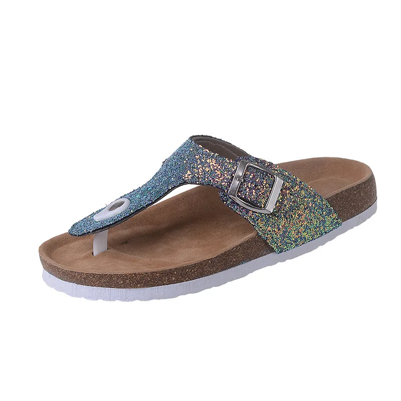 Шлепанцы женские на плоской подошве повседневные пляжные сандалии-гладиаторы