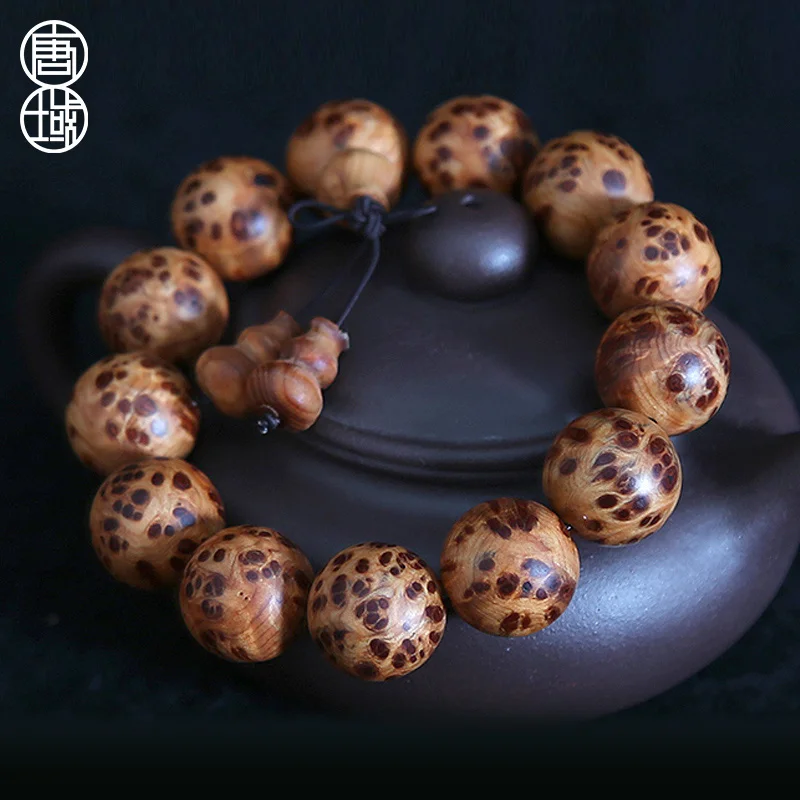 

Taihang Millennium Arborvitae Bracelet Buddha Beads Bracelet Authentic Natural Production Area Fidelity Burl 2.0 Men