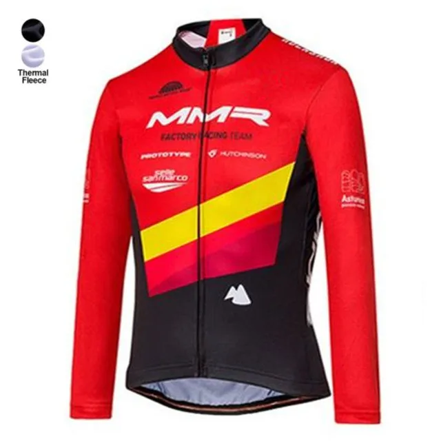 MMR команда Зимняя одежда мужские велосипедные трикотажные костюмы велосипедная