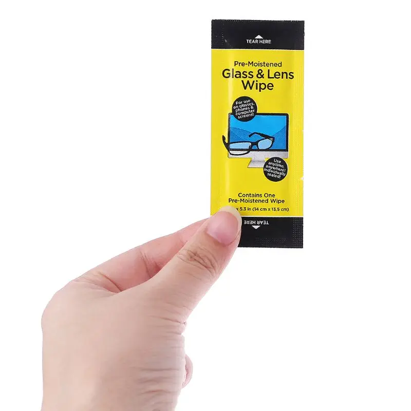 

Glasses & Lens Wipes Sreen Moist Cleansing Cloth Alcohol Wet Paper Anti Fog Towelette Q0KD