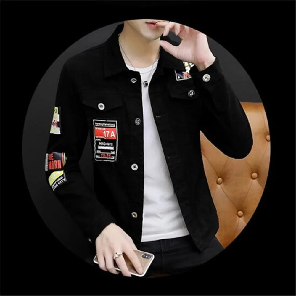 

2021 Spring Autumn Jacket Men's Clothing Youth New Korean Clothes Personality Handsome Denim Coat