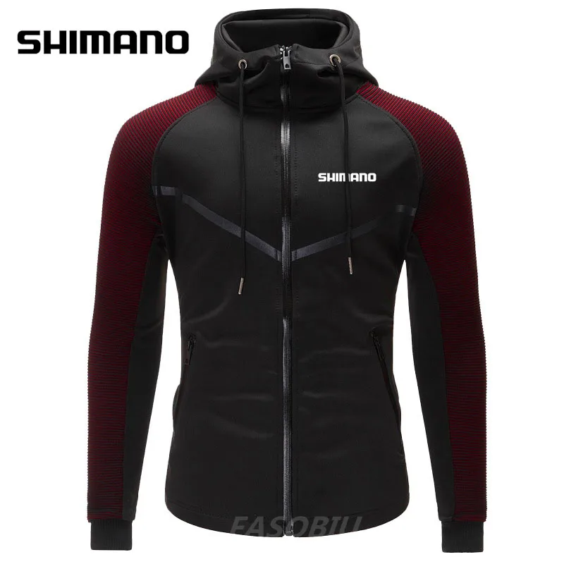 

SHIMANO Men's Autumn Winter New Trend Fishing Jackets Casual Clothes Cozy Long Sleeve Hooded Fishing Clothes Outdoor SportJacket