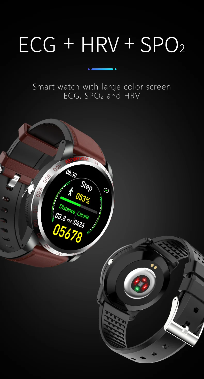 KaiHai ECG+ HRV+ SpO2 Смарт-часы, монитор для измерения уровня кислорода в крови, Смарт-часы, секундомер, будильник, обратный отсчет для android iphone