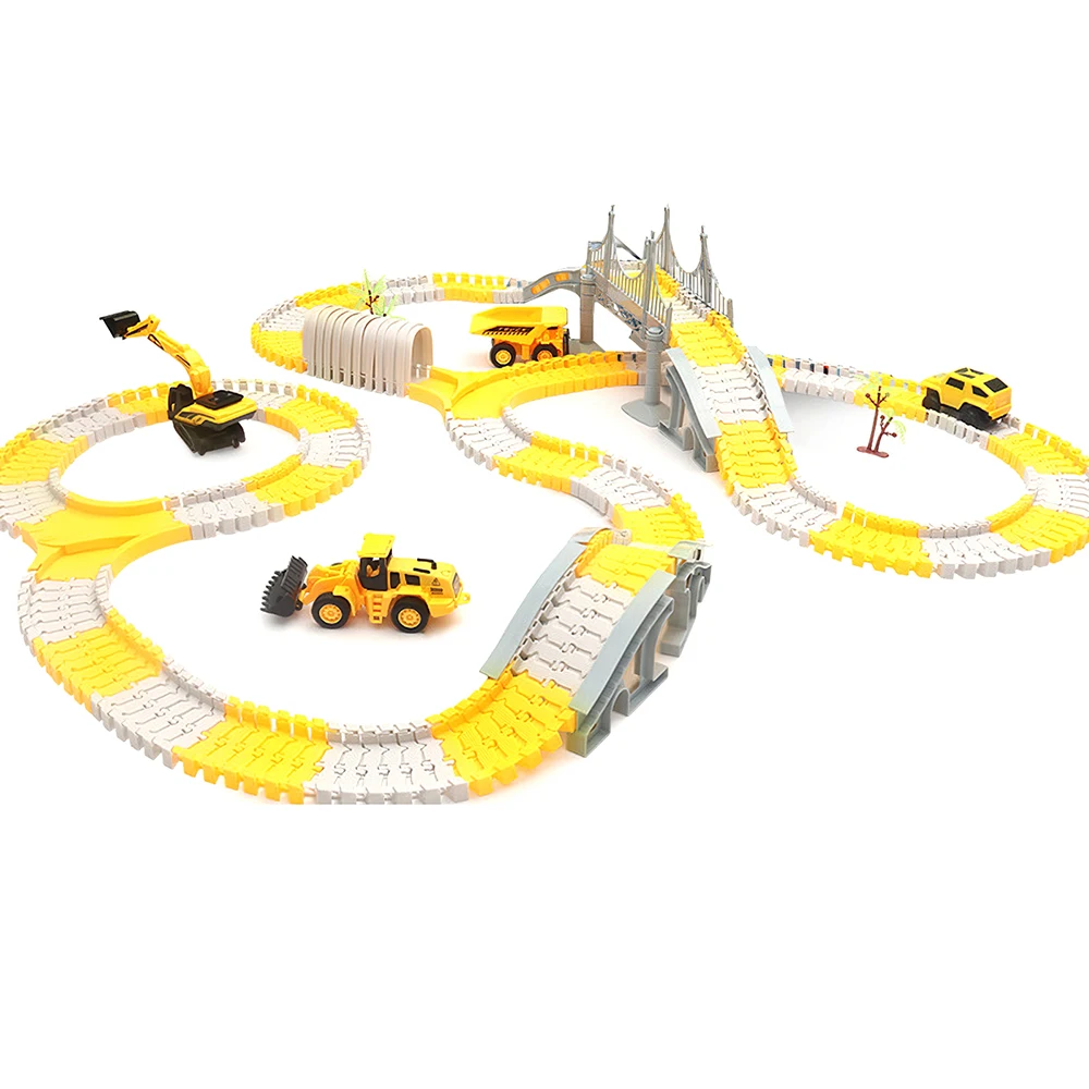 

Railway Electric Car For Children Simulation Railway Tracks Car Toy set DIY Flexible Variety Magical Road Rail Assembly Toy Gift