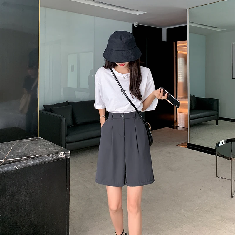 Casual XXXXL Plus Size Cargo Shorts BF Wind Woman Streetwear Shorts Women Summer High Waist Short Feminino Spodenki Damskie