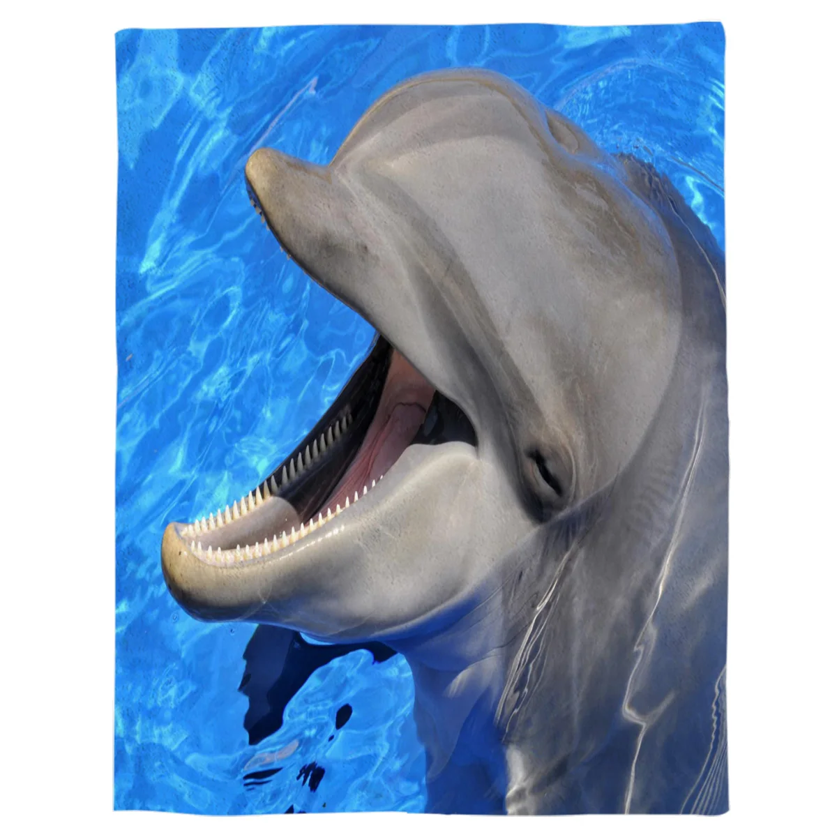 Голубое море животное голова дельфина весна и осень мягкое фланелевое одеяло для