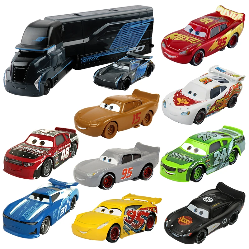 Disney Pixar Cars 3 Jackson Storm Mack Uncle Truck Cruz Ramirez 1:55 литье под давлением автомобиля из