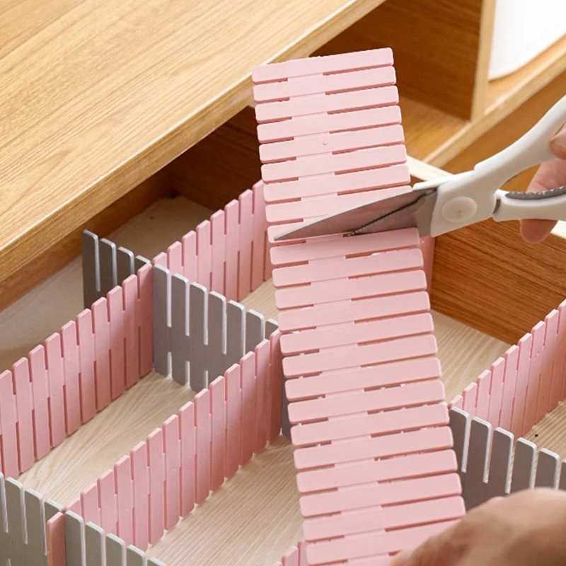 

Adjustable Drawer Divider DIY Storage Shelves Household Free Combination Partition Board Space-saving Division Tools